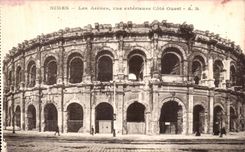 CPA Nimes Lea Arenes Vue Exterieure Cote Ouest