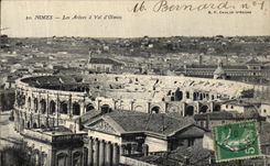 CPA Nimes Les Arenes a Vol d Oiseau