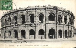 CPA Nimes Les Arines Vue Extericure cote ouest