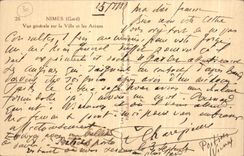 CPA Nimes Vue Generale sur la Ville et les Arenes