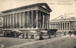 CPA Nimes Maison Carree et Theatre 