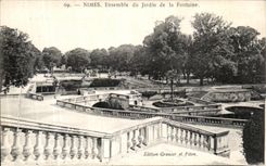 CPA Nimes Ensemble du Jardin de la Fontaine 