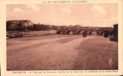 CPA Toulouse Vue sur la Garonne Eglise de la Daurade La Dalbade et le Pont Neuf 