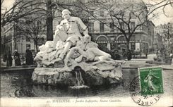 CPA Toulouse Jardin Lafayette Statue Goudelin 