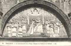 CPA Toulouse Le Couronnement de la Vierge Tympan du Porche de la Dalbade