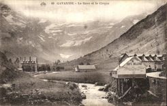 VINTAGE POSTCARD Gavarnie Gave and the Circus Bellevue Coffee