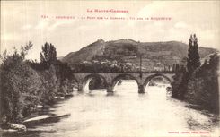 VINTAGE POSTCARD the High Garonne Boussens the Bridge On the Garonne Village of Roquefort