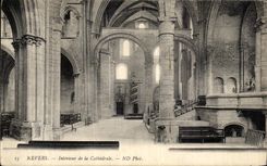 POSTAL Nevers interior de la VENDIMIA de la catedral