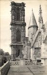 Grito de la catedral de Nevers de la POSTAL de la VENDIMIA Saint la torre