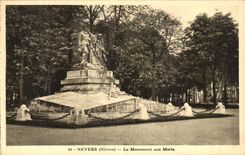POSTAL Nevers de la VENDIMIA el monumento de la guerra