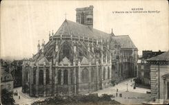 POSTAL Nevers L Apse de la VENDIMIA de la catedral Cyr Saint