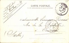 La POSTAL Nevers Fontaine de la VENDIMIA pone la república