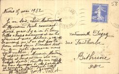 POSTAL Nevers interior de la VENDIMIA de la iglesia Etienne Saint