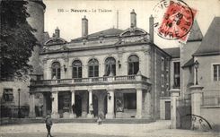 POSTAL Nevers de la VENDIMIA los ninos del teatro