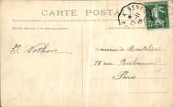 POSTAL Nevers de la VENDIMIA el castillo ducal