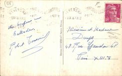 POSTAL Nevers de la VENDIMIA la torre de la catedral vista de la corte del museo