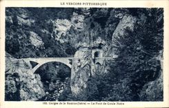 CPA Vercors Pittoresque Gorges de la Bourne Le pont de goule Noire 