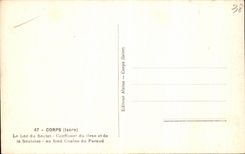 VINTAGE POSTCARD Body the Lake of Confluent Sautet of Drac and Souloise At the bottom Chains of Faraud