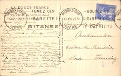 VINTAGE POSTCARD Castle of Vizille dining room