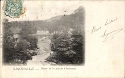 VINTAGE POSTCARD Grenoble Road of Large Chartreuse