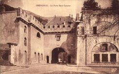 VINTAGE POSTCARD Grenoble the Saint Laurent Gate