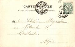 VINTAGE POSTCARD Grenoble the Fountain the Torrent with the garden of city