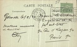 VINTAGE POSTCARD Grenoble L Isere and the Alpine range