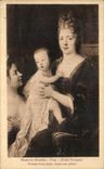 VINTAGE POSTCARD Grenoble Troy Portrait D a lady holding a child