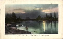 VINTAGE POSTCARD Grenoble Edges of L Isere and Moucherotte