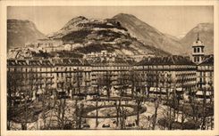 VINTAGE POSTCARD Grenoble Seen on Neron the Bastille Rachois and St Eynard