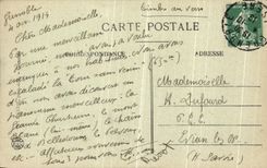 VINTAGE POSTCARD Grenoble Interior of L Church St Andre Tombeau of the Bayard Knight