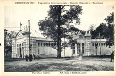 VINTAGE POSTCARD Grenoble International exhibition Hydro electric power and Tourism Italian House