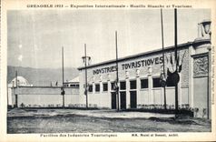VINTAGE POSTCARD Grenoble International exhibition Hydro electric power and Tourism the House of Tourism industries