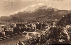 VINTAGE POSTCARD the Beautiful French Alps Grenoble View Isere and Moucherotte