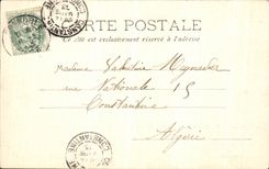 VINTAGE POSTCARD Grenoble View and the Alpine range night effect Seen from has 11:00 of the evening