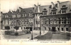 VINTAGE POSTCARD Grenoble Law courts old Palate of the Court of Auditors of the Parliament of the Dauphine Frontage Renaissance