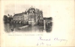 POSTAL de la VENDIMIA el castillo del ataque frontal del este de Chenonceaux