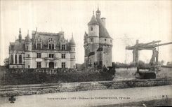 POSTAL de la VENDIMIA el castillo de Chenonceaux L entrado