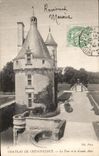 Castillo de la POSTAL de la VENDIMIA de Chenonceaux la torre y el Granade idos