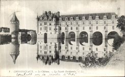 POSTAL de la VENDIMIA el castillo De Chenonceaux el ataque frontal occidental