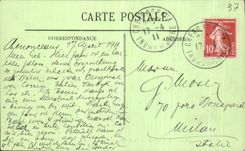 POSTAL de la VENDIMIA el castillo De Chenonceaux el ataque frontal occidental