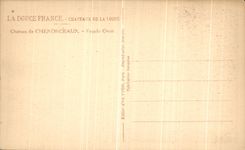 Ataque frontal de Castle De Chenonceaux Western de la POSTAL de la VENDIMIA