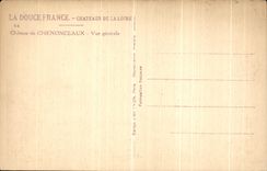 POSTAL Chenonceaux de la VENDIMIA la opinion del castillo