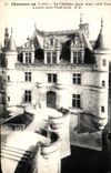 La POSTAL Chenonceaux de la VENDIMIA el castillo dimensiona L norteno incorporado con el puente de Levis