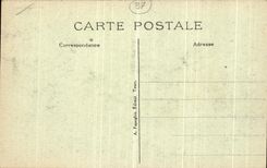 POSTAL Azay de la VENDIMIA la cortina la vista occidental del ataque frontal del castillo en L Indre