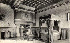 POSTAL Azay de la VENDIMIA la cortina el castillo el cuarto del rey