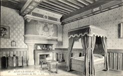 POSTAL Azay de la VENDIMIA la cortina el castillo el castillo del rey