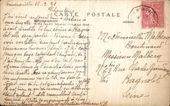 POSTAL Azay de la VENDIMIA la cortina el gabinete del portugues del castillo