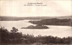 VINTAGE POSTCARD Morvan Illustrates Settons of Cerney Seen from
