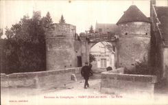 Alrededores de la POSTAL de la VENDIMIA de Compiegne santo Jean a la madera la puerta